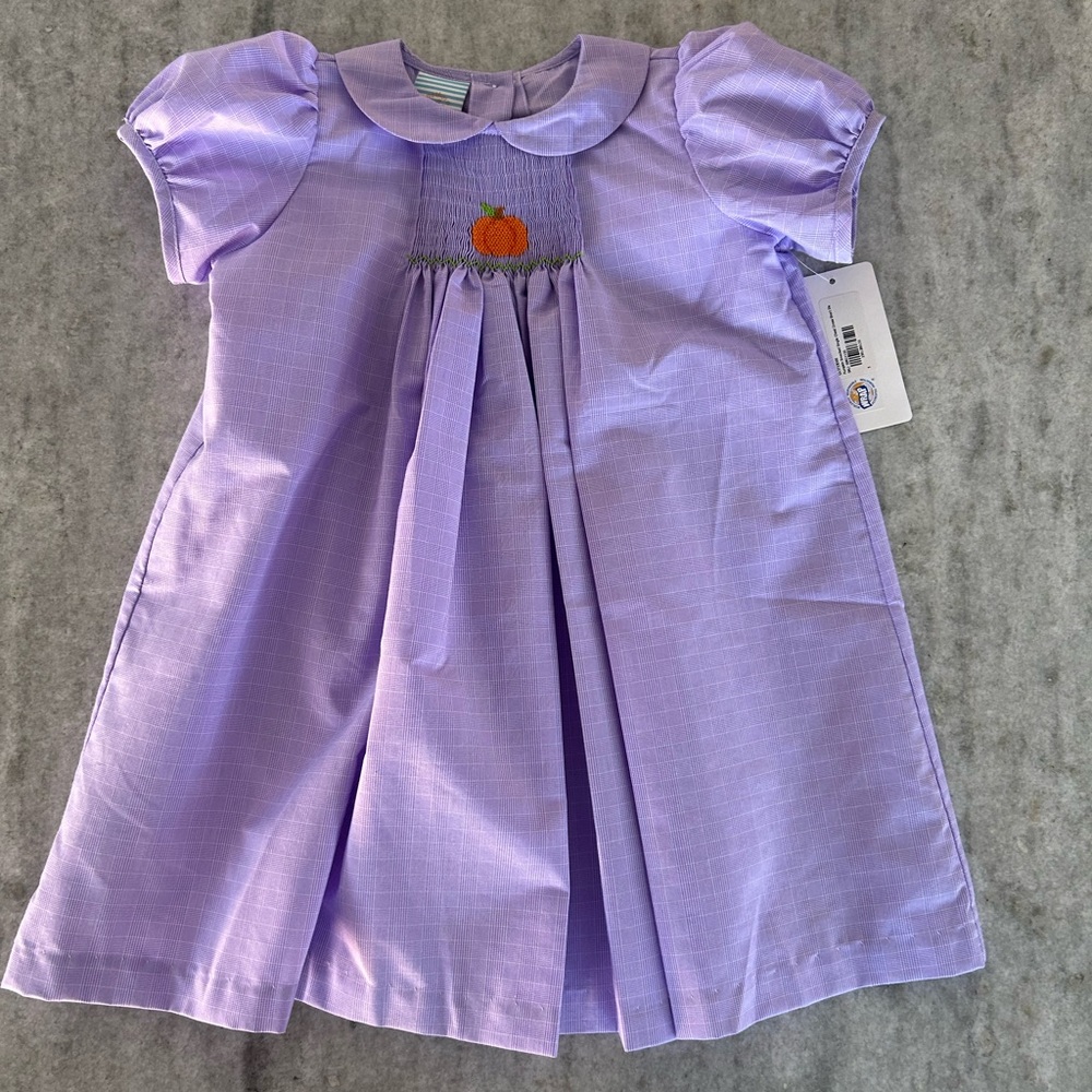 Southern Sunshine Smocked Pumpkin Dress Size 5
